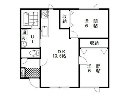 ARK II(2LDK/1階)の間取り写真