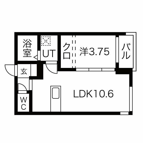 QRESTIA森林公園(1LDK/2階)の間取り写真
