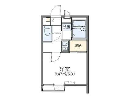 京王線 代田橋駅 徒歩8分 2階建 築17年(1K/2階)の間取り写真