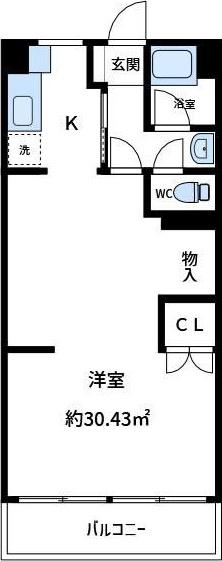 グリーンハイツ花隈(1DK/5階)の間取り写真