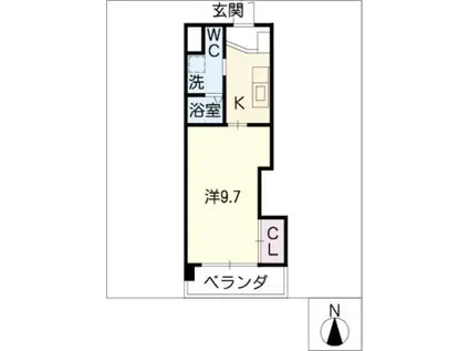 みつわハイツ(1K/1階)の間取り写真