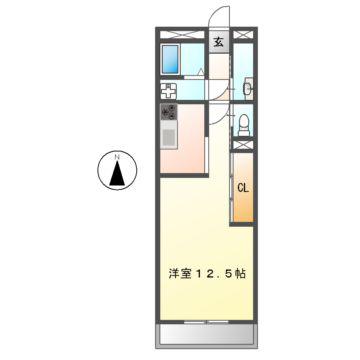 やなぎパークマンション(1K/1階)の間取り写真