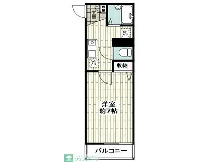 メゾン東白楽(1K/1階)の間取り写真