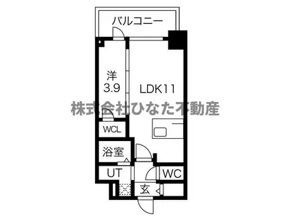 プレサンス京町堀(1LDK/4階)の間取り写真