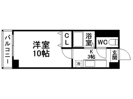 31Gプロジェクト天神(1K/2階)の間取り写真