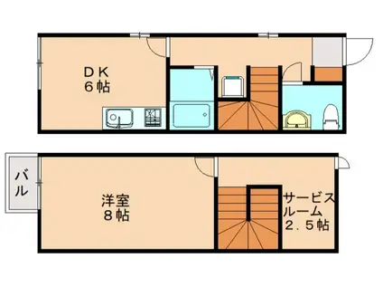 イエローコートヨコハマA棟(1SDK/1階)の間取り写真