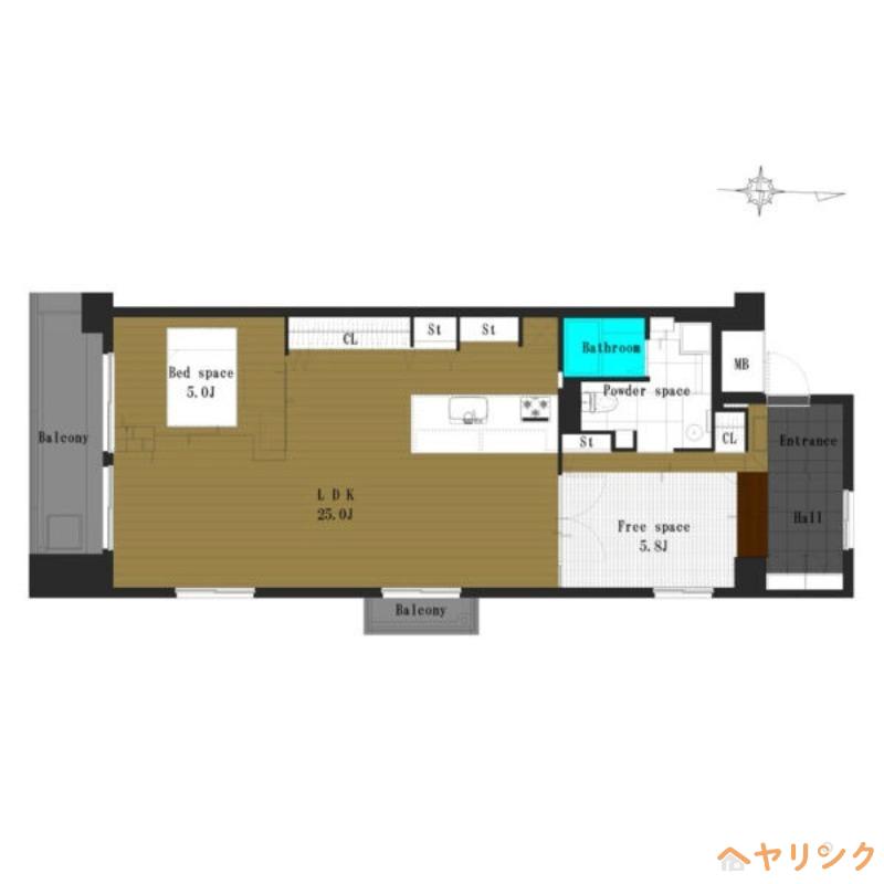 星和泉コーポラス(1SLDK/8階)の間取り写真