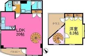 ローズガーデン楠元(1LDK/4階)の間取り写真