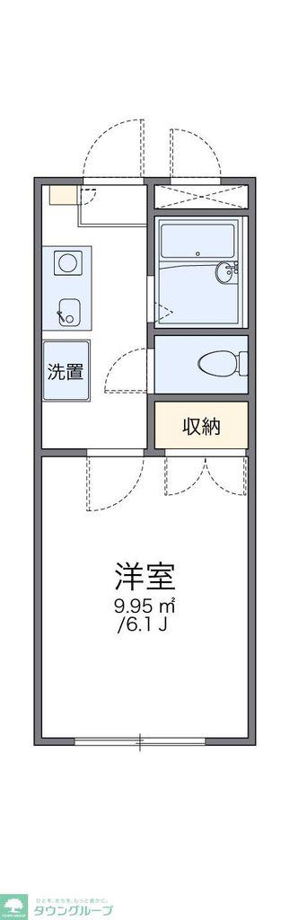 レオパレスフェーリアI(1K/1階)の間取り写真