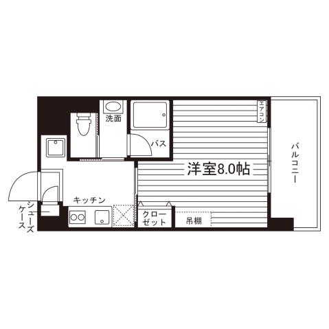 マイスター西堀前通(1K/5階)の間取り写真