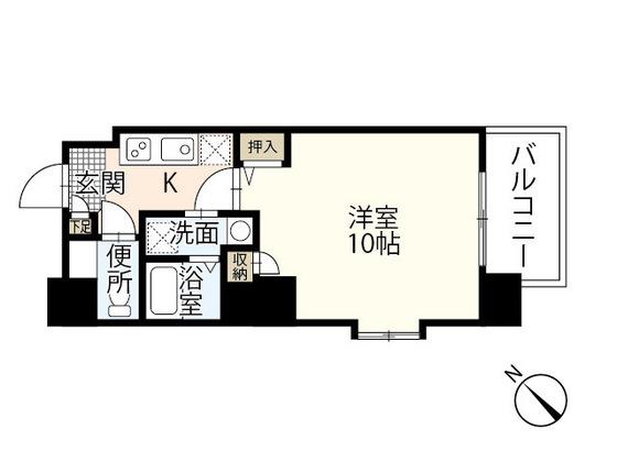 BZ HILLS STAGE(1K/5階)の間取り写真