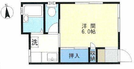 サングリーン(1K/1階)の間取り写真