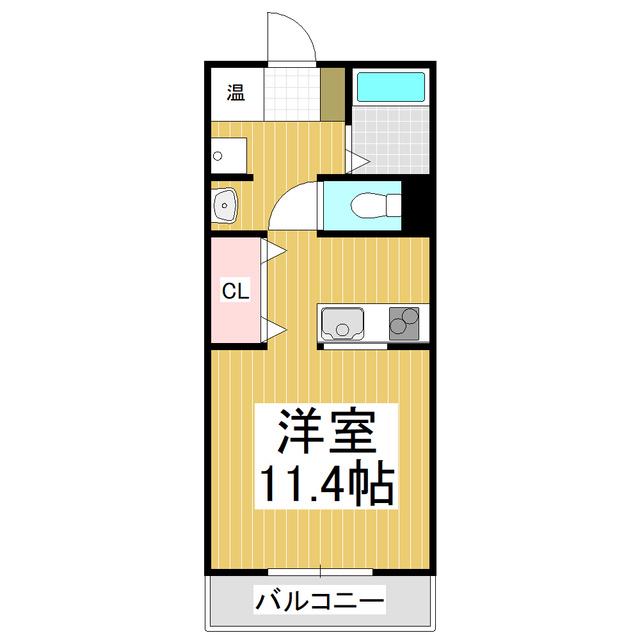コンチェルト・M(ワンルーム/2階)の間取り写真