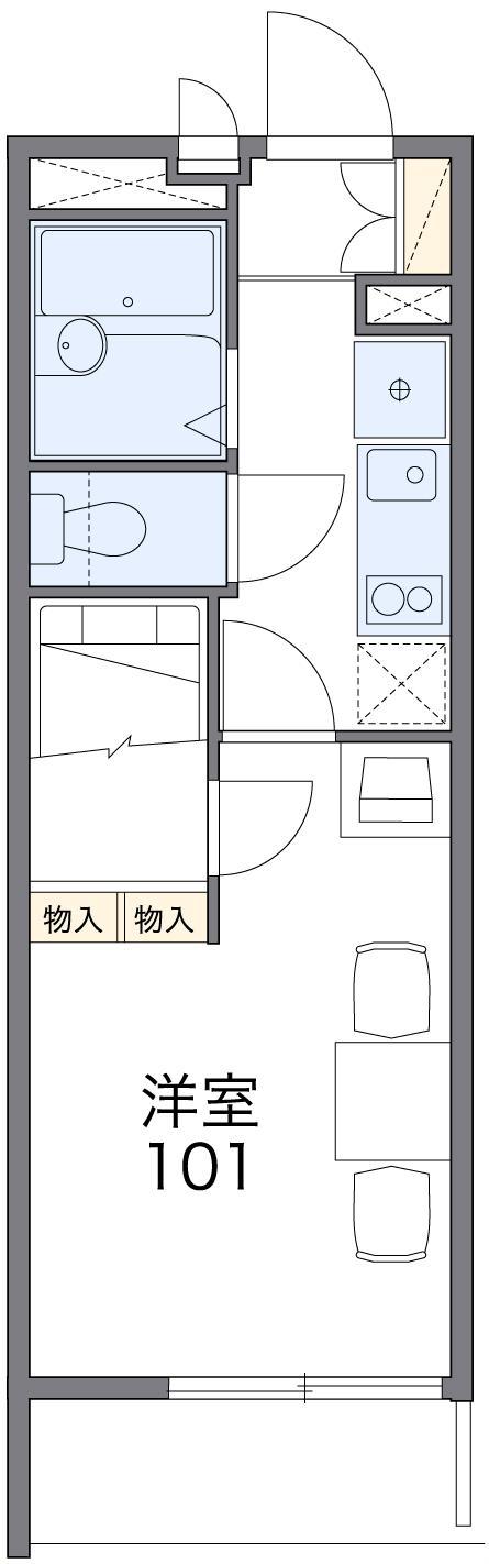 地下鉄桜通線 太閤通駅 徒歩10分 4階建 築18年(1K/4階)の間取り写真