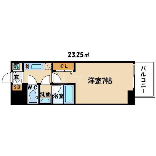 LC北浜(1K/10階)の間取り写真