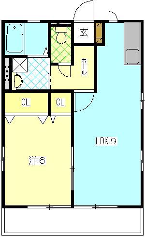 パストラルヒデ弐番館(1LDK/2階)の間取り写真