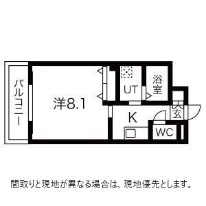 ルパンハウス(1K/2階)の間取り写真