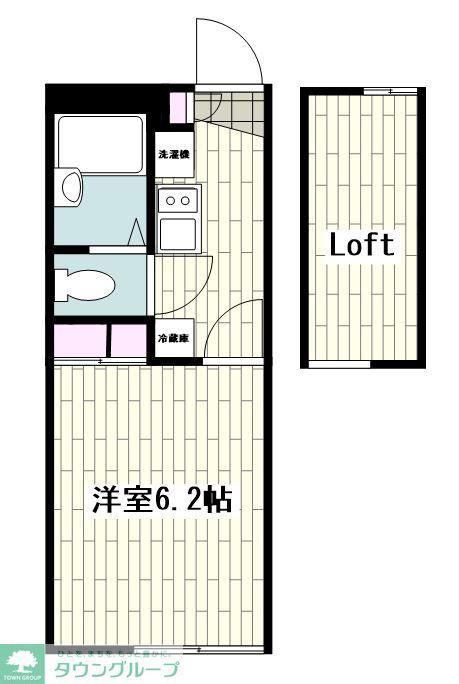 レオパレス森(1K/2階)の間取り写真