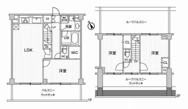 六本木デュープレックスエムズ(3LDK/5階)の間取り写真