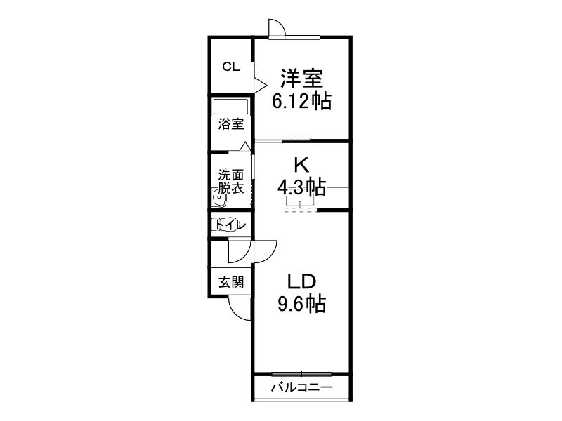 MY HOUSE GOOD RIVERIII(1DK/3階)の間取り写真