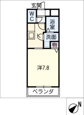 インセンスビレッジ(1K/1階)の間取り写真