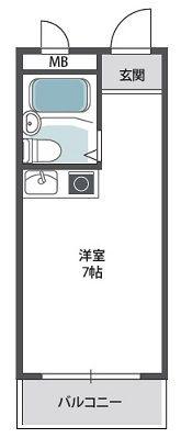 ビレッジ西野(ワンルーム/1階)の間取り写真