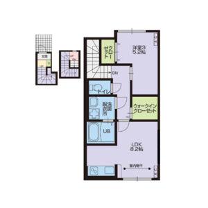 グランリシェス(1LDK/3階)の間取り写真