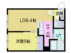 アンビット(1LDK/4階)の間取り写真