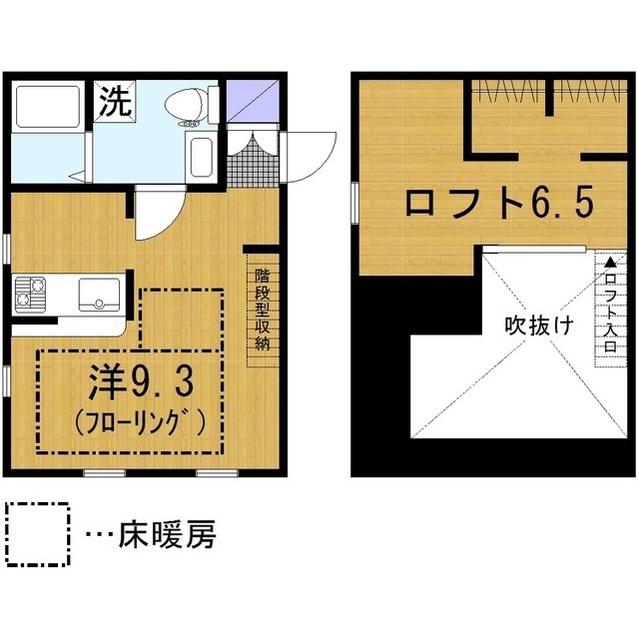 プリマ・ルミナス参番館(ワンルーム/2階)の間取り写真