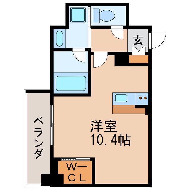 ハーモニーレジデンス名古屋 イースト(ワンルーム/9階)の間取り写真
