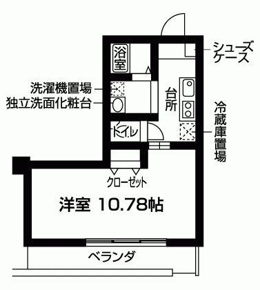 EAU DE VIE烏丸通(1K/8階)の間取り写真