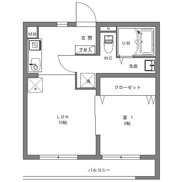 GRANDMAISONAOI(1LDK/3階)の間取り写真