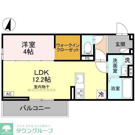 SOPHIA II B(1LDK/3階)の間取り写真