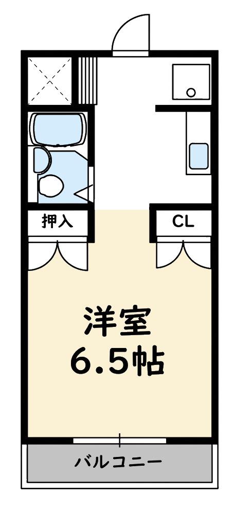 メゾンオカダ(1K/3階)の間取り写真