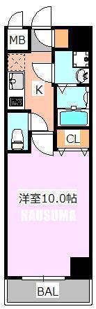 KYOWA FLATS OJI(1K/10階)の間取り写真