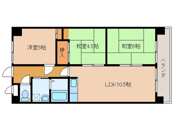 和光麻里布レジデンス壱番館(3LDK/6階)の間取り写真