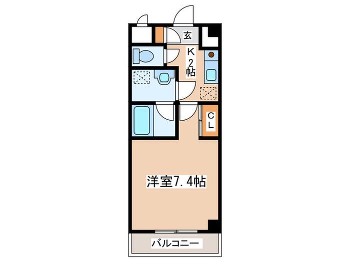 アルテミス(1K/4階)の間取り写真