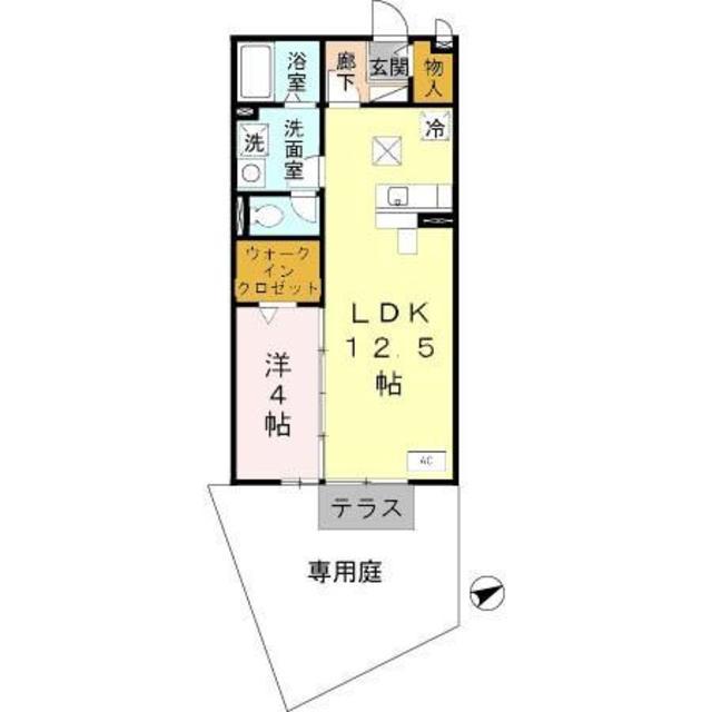 コージィーコート(1LDK/1階)の間取り写真