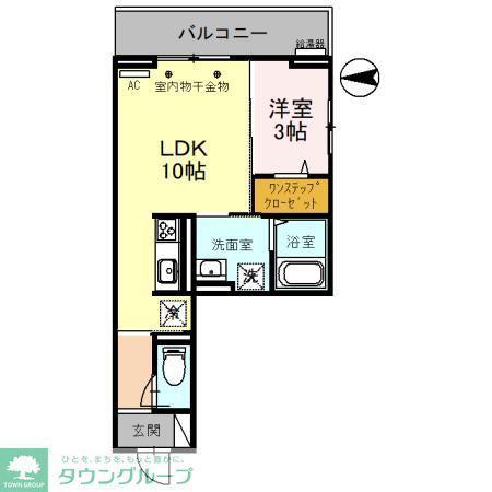 D-RESIDENCE飯能(1LDK/1階)の間取り写真