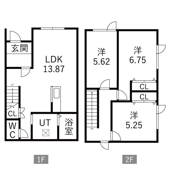 ソレイユ早来II(3LDK/1階)の間取り写真