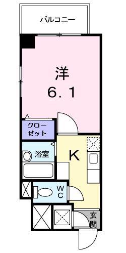 パルテノン(1K/3階)の間取り写真