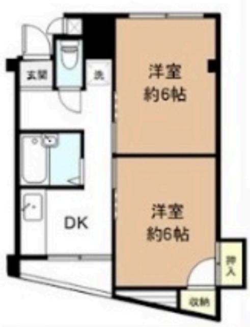 メゾン須田(2DK/4階)の間取り写真