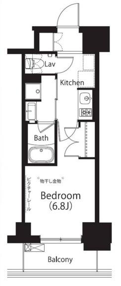 フレンシア文京関口(1K/2階)の間取り写真