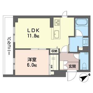 レガリータII(1LDK/1階)の間取り写真