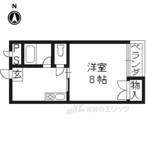 レジデンスジュエリー(1K/2階)の間取り写真
