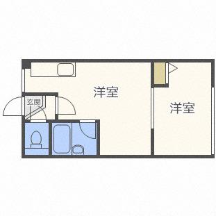 シティハイム翔(1LDK/1階)の間取り写真