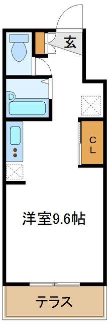 ハーベスト鶴巻(ワンルーム/1階)の間取り写真