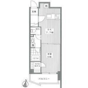 SAKATO3(1LDK/5階)の間取り写真
