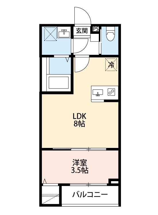 ROBOT HOME北戸田(1LDK/2階)の間取り写真