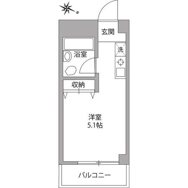 セントラル大森(ワンルーム/3階)の間取り写真